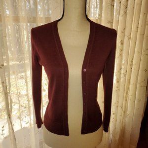Banana Republic Maroon Cardigan - XSP